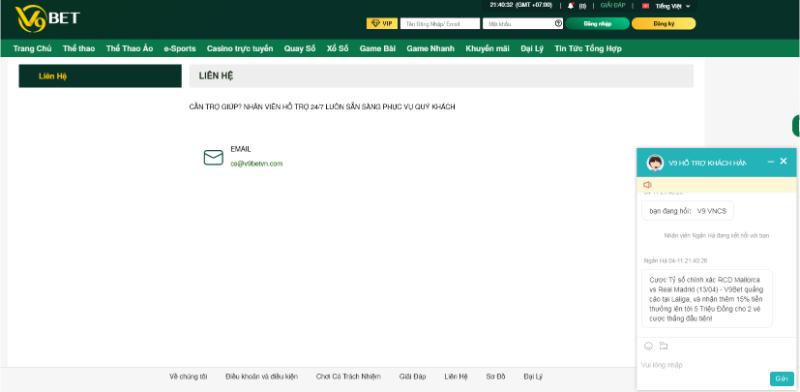 dang nhap v9bet lien he Liên hệ CSKH khi cần hỗ trợ